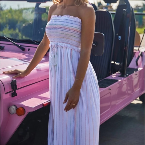 PQ Swim Dress Cover Up in Paloma Stripe - Picture 7 of 8